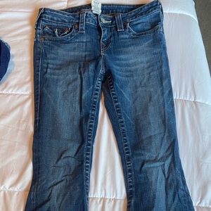 bootcut low-rise jeans